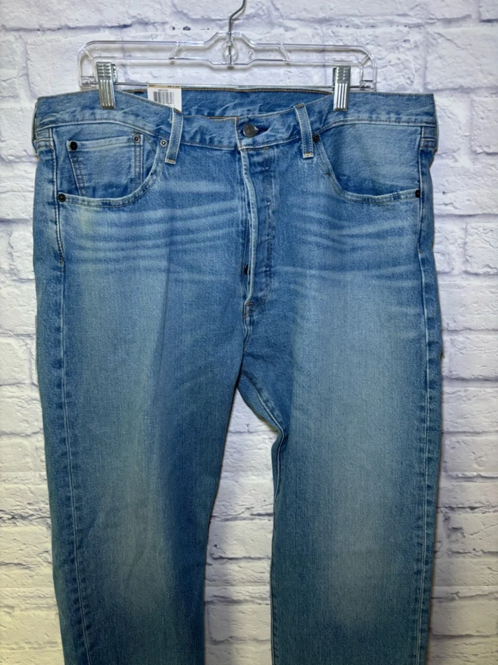 Levis 501 38X34 Original Straight Leg Mens Stretch Button Fly Denim Jeans New